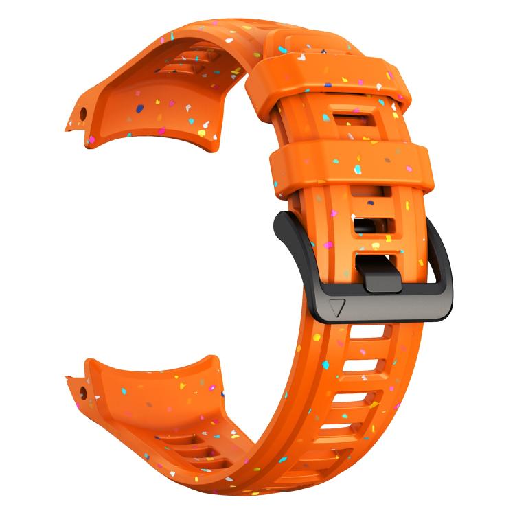 For Garmin Instinct 3 AMOLED / Solar 50mm Eco-Friendly Granular Colorful Dots Silicone Watch Band(Orange) by bashfashion
