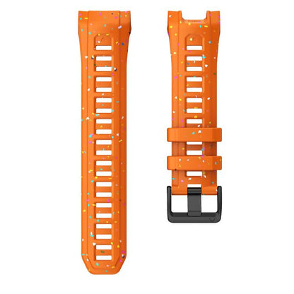For Garmin Instinct 3 AMOLED / Solar 50mm Eco-Friendly Granular Colorful Dots Silicone Watch Band(Orange) by bashfashion