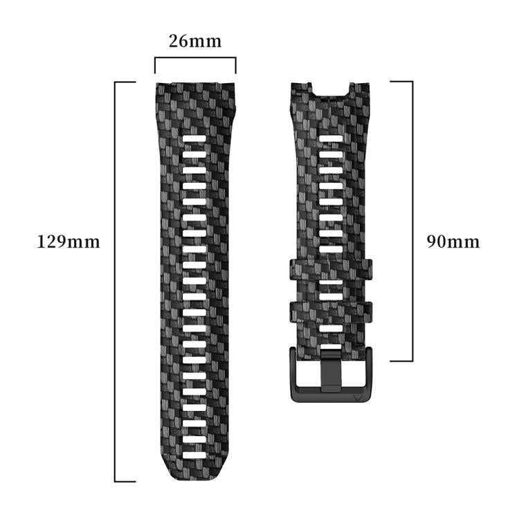 For Garmin Instinct 3 AMOLED / Solar 50mm Camouflage Printed Silicone Watch Band(Black Gray) by bashfashion