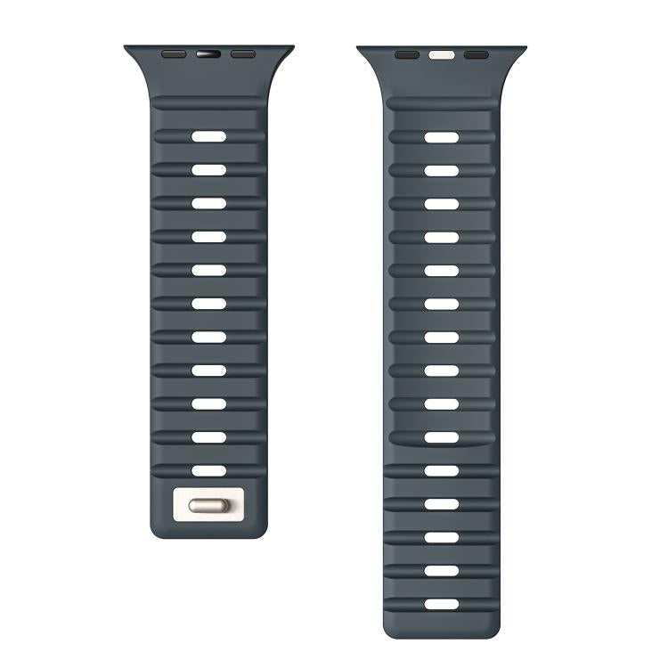 For Apple Watch 42mm / 41mm / 40mm / 38mm Norman Magnetic Silicone Watch Band(Midnight Color) by bashfashion
