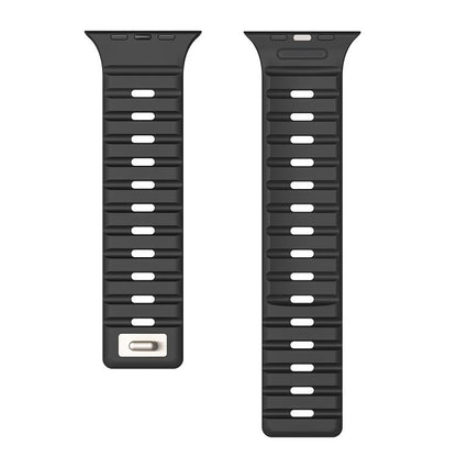 For Apple Watch 42mm / 41mm / 40mm / 38mm Norman Magnetic Silicone Watch Band(Black) by bashfashion