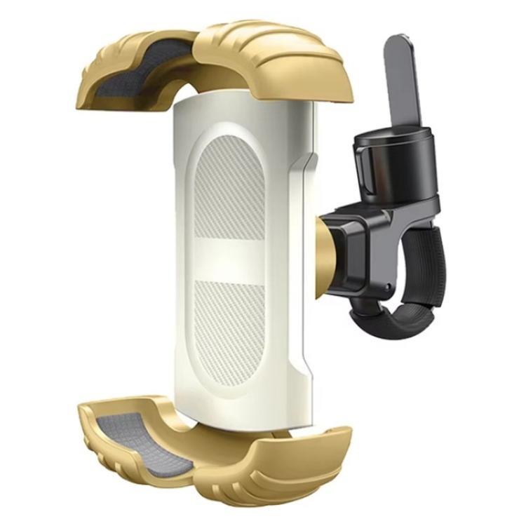 Z012 360 Degree Rotation Universal Cellphone Holder Motorcycle Bicycle Handlebar Phone Mount(Khaki) by bashfashion