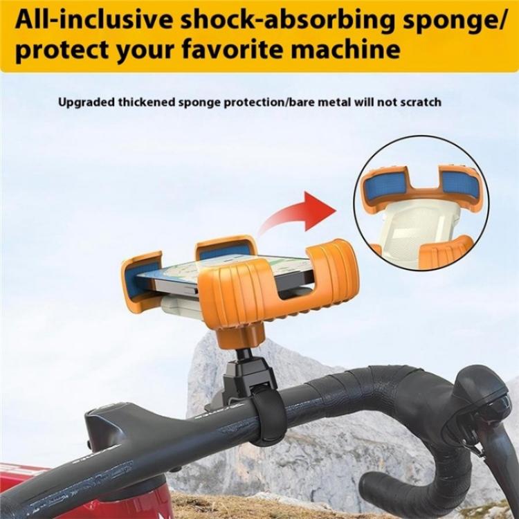 Z012 360 Degree Rotation Universal Cellphone Holder Motorcycle Bicycle Handlebar Phone Mount(Khaki) by bashfashion