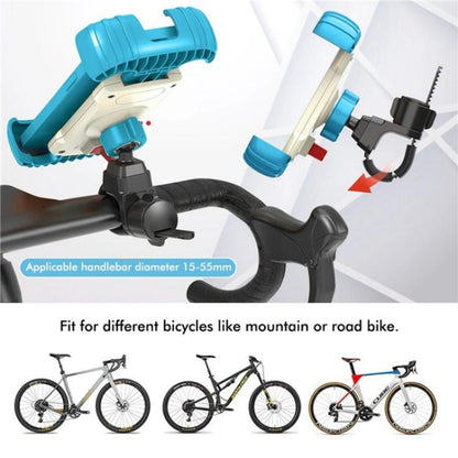 Z012 360 Degree Rotation Universal Cellphone Holder Motorcycle Bicycle Handlebar Phone Mount(Khaki) by bashfashion