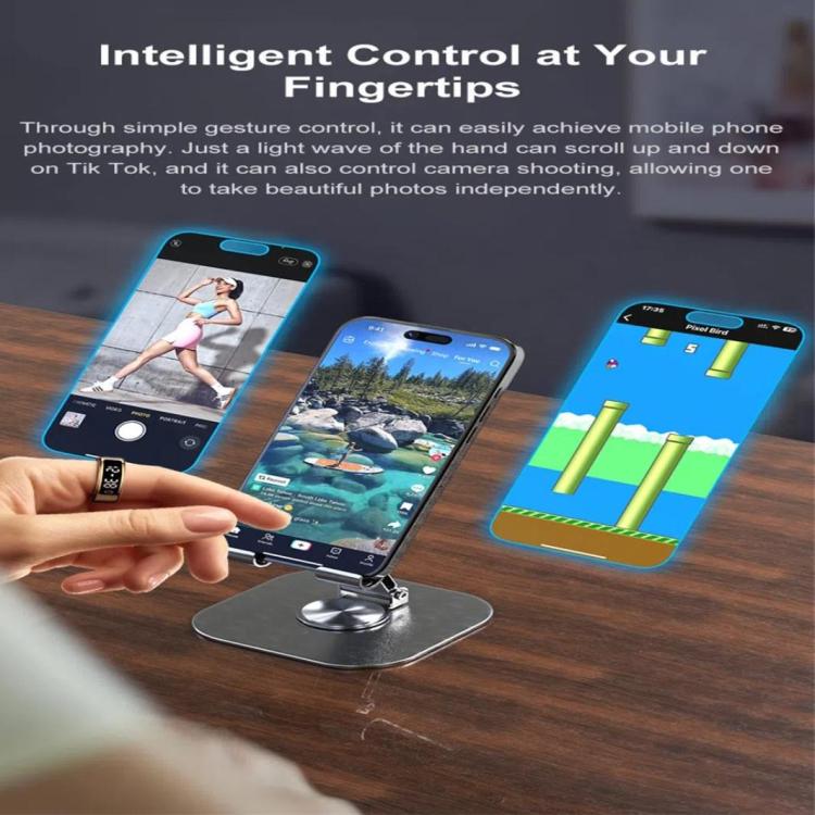 R11C SIZE 8 Smart Ring, Support Heart Rate / Blood Oxygen / Sleep Monitoring / Multiple Sport Modes(Black) by bashfashion