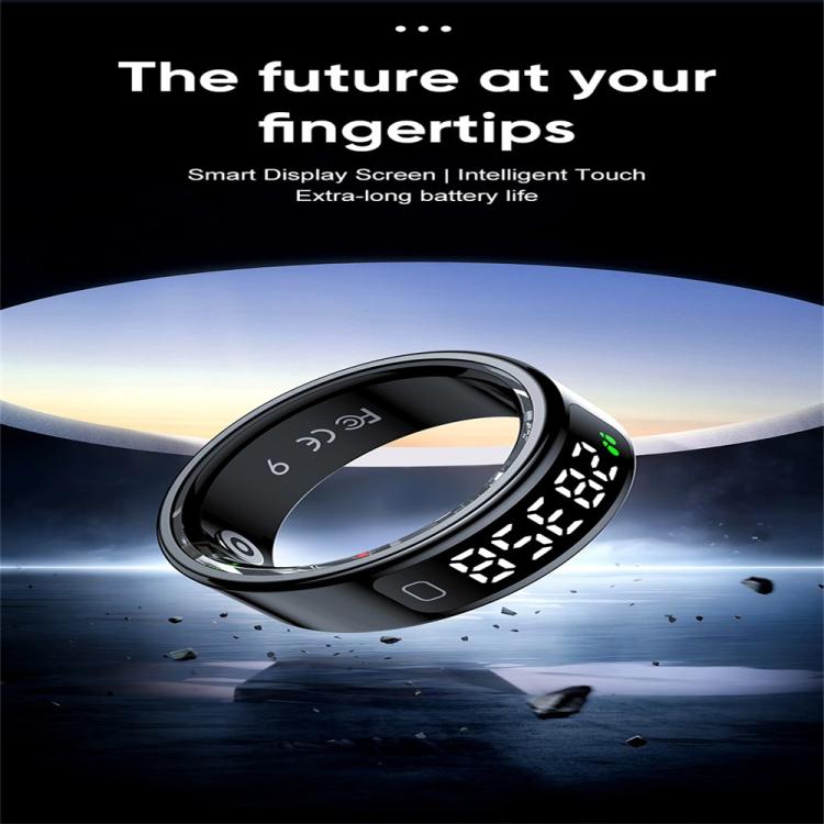 R11C SIZE 13 Smart Ring, Support Heart Rate / Blood Oxygen / Sleep Monitoring / Multiple Sport Modes(Black) by bashfashion