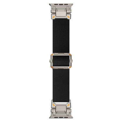 For Apple Watch 46mm / 49mm / 45mm / 44mm Explorer Polyester Nylon Watch Band(Titanium Black) by bashfashion