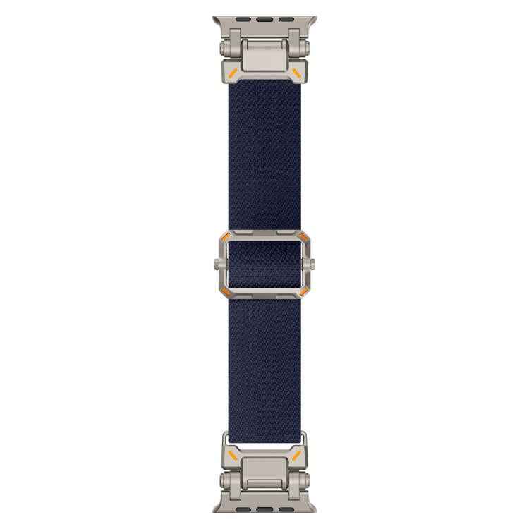 For Apple Watch 46mm / 49mm / 45mm / 44mm Explorer Polyester Nylon Watch Band(Titanium Blue) by bashfashion