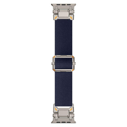 For Apple Watch 46mm / 49mm / 45mm / 44mm Explorer Polyester Nylon Watch Band(Titanium Blue) by bashfashion
