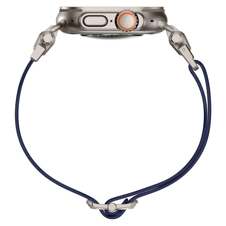 For Apple Watch 46mm / 49mm / 45mm / 44mm Explorer Polyester Nylon Watch Band(Titanium Blue) by bashfashion