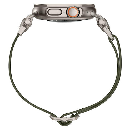 For Apple Watch 46mm / 49mm / 45mm / 44mm Explorer Polyester Nylon Watch Band(Titanium Green) by bashfashion