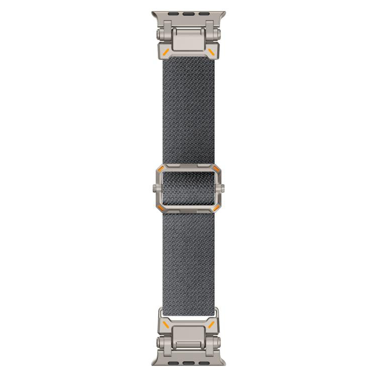 For Apple Watch 46mm / 49mm / 45mm / 44mm Explorer Polyester Nylon Watch Band(Titanium Gray) by bashfashion