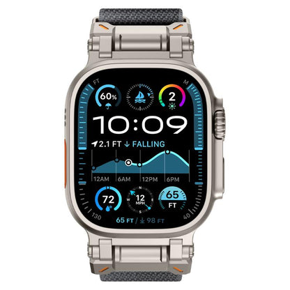 For Apple Watch 46mm / 49mm / 45mm / 44mm Explorer Polyester Nylon Watch Band(Titanium Gray) by bashfashion