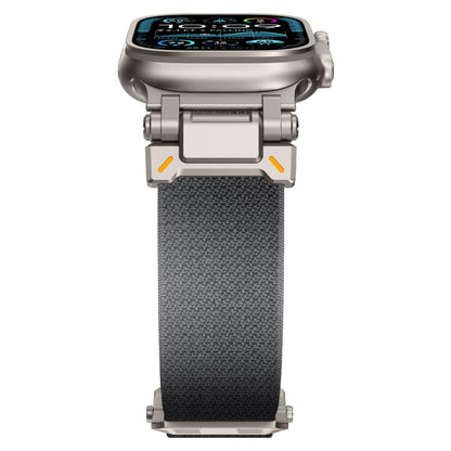 For Apple Watch 46mm / 49mm / 45mm / 44mm Explorer Polyester Nylon Watch Band(Titanium Gray) by bashfashion