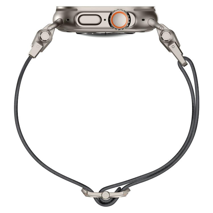 For Apple Watch 46mm / 49mm / 45mm / 44mm Explorer Polyester Nylon Watch Band(Titanium Gray) by bashfashion