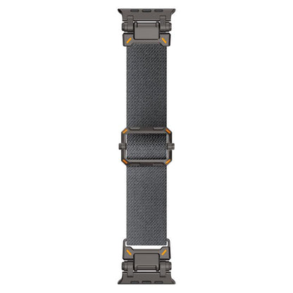 For Apple Watch 46mm / 49mm / 45mm / 44mm Explorer Polyester Nylon Watch Band(Black Gray) by bashfashion