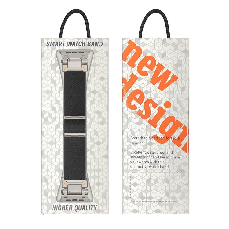 For Apple Watch 46mm / 49mm / 45mm / 44mm Explorer Polyester Nylon Watch Band(Titanium Gray) by bashfashion