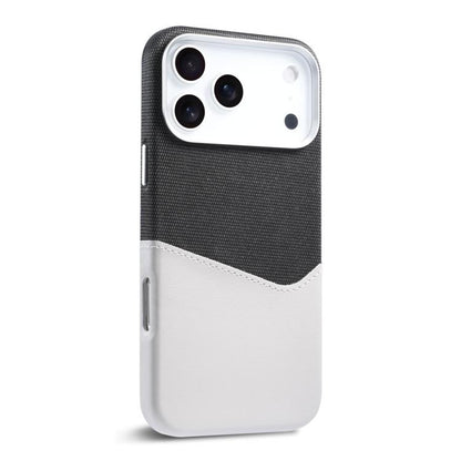 For iPhone 17 Pro Max Kalebol Cloth Textue Stitching Card Slot Magnetic Phone Case(Gray) by Kalebol