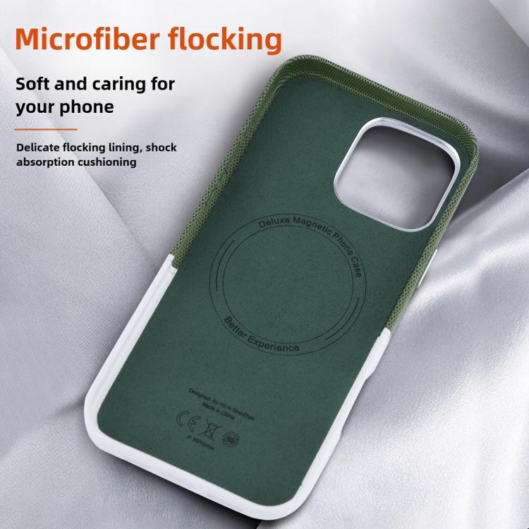 For iPhone 16 Plus Kalebol Cloth Textue Stitching Card Slot Magnetic Phone Case(Brown) by Kalebol