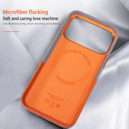 For iPhone 17 Kalebol Cloth Textue Stitching Card Slot Magnetic Phone Case(Pink) by Kalebol