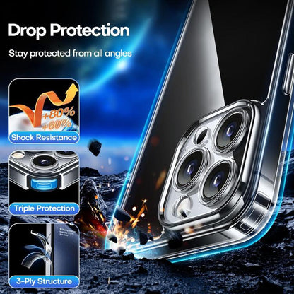 For iPhone 16 Pro Max Kalebol Highly Transparent PC Hybrid TPU Phone Case by Kalebol