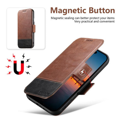 For iPhone 16 Plus Suteni Q06 2-in-1 Multi-function Detachable Wallet MagSafe Phone Case(Brown) by Suteni