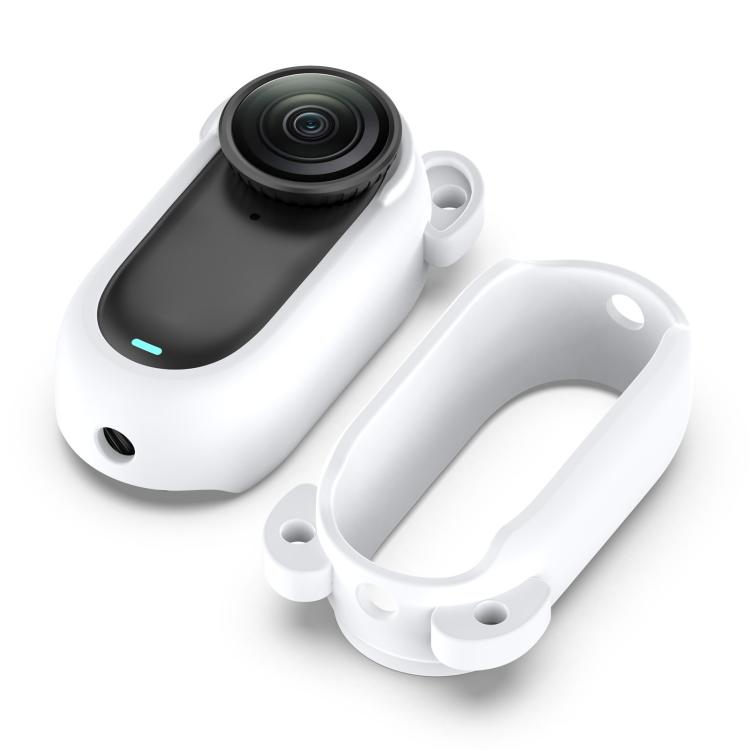 For Insta 360 Go 2 Solid Color Silicone Protective Case(White) by bashfashion