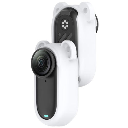 For Insta 360 Go 2 Solid Color Silicone Protective Case(White) by bashfashion