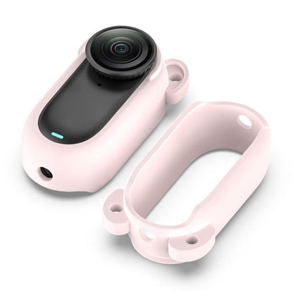 For Insta 360 Go 2 Solid Color Silicone Protective Case(Light Pink) by bashfashion