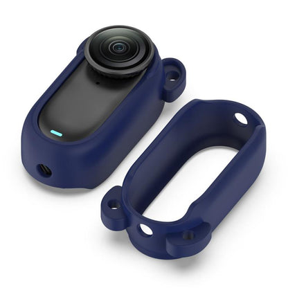 For Insta 360 Go 2 Solid Color Silicone Protective Case(Dark Blue) by bashfashion