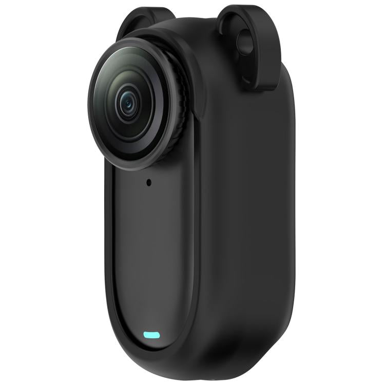 For Insta 360 Go 2 Solid Color Silicone Protective Case(Black) by bashfashion