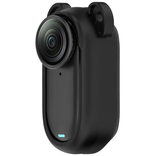 For Insta 360 Go 2 Solid Color Silicone Protective Case(Black) by bashfashion