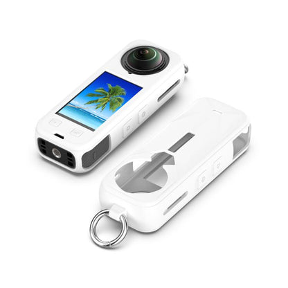 For Insta360 X5 Silicone Protective Case(White) by bashfashion