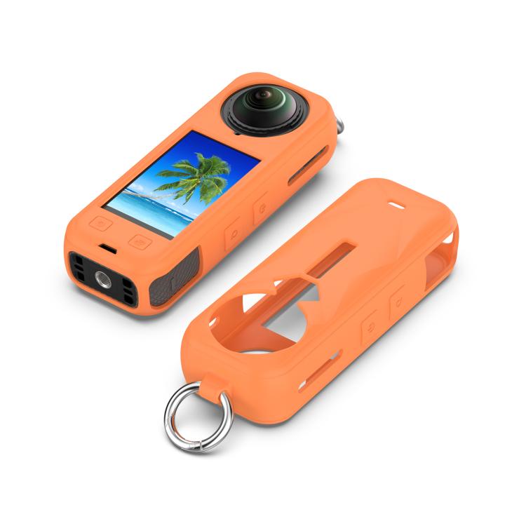 For Insta360 X5 Silicone Protective Case(Orange) by bashfashion