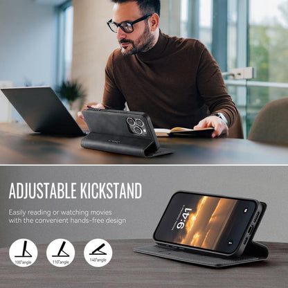 For iPhone 16 Pro Max CaseMe 033 Calf Leather Lining Microfibre RFID Blocking Phone Case(Black) by CaseMe