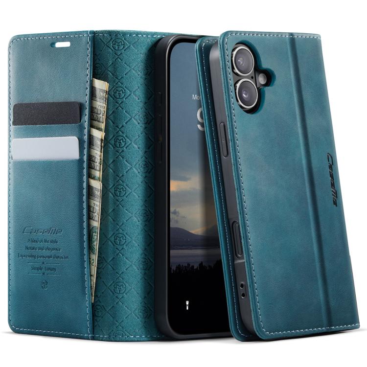 For iPhone 17 CaseMe 033 Calf Leather Lining Microfibre RFID Blocking Phone Case(Green) by CaseMe