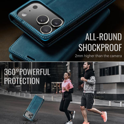 For iPhone 17 Pro CaseMe 033 Calf Leather Lining Microfibre RFID Blocking Phone Case(Green) by CaseMe