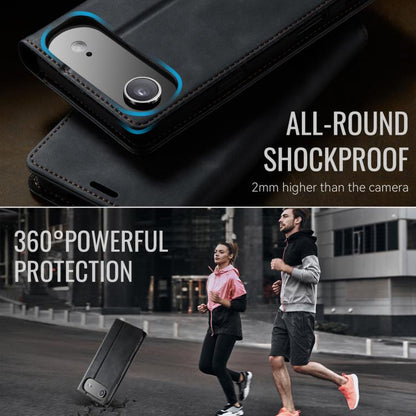 For iPhone Air CaseMe 033 Calf Leather Lining Microfibre RFID Blocking Phone Case(Black) by CaseMe