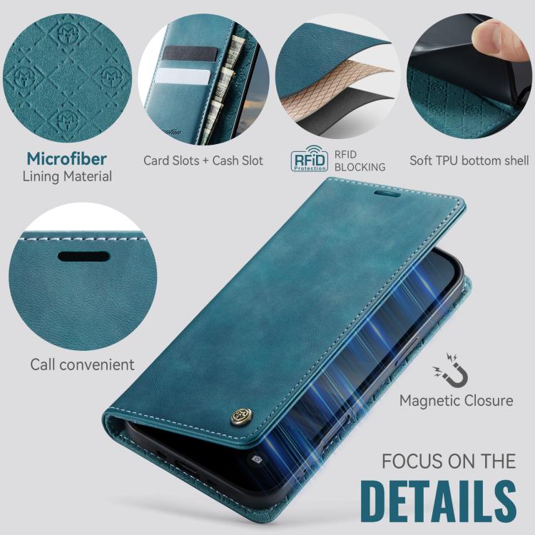 For iPhone Air CaseMe 033 Calf Leather Lining Microfibre RFID Blocking Phone Case(Green) by CaseMe