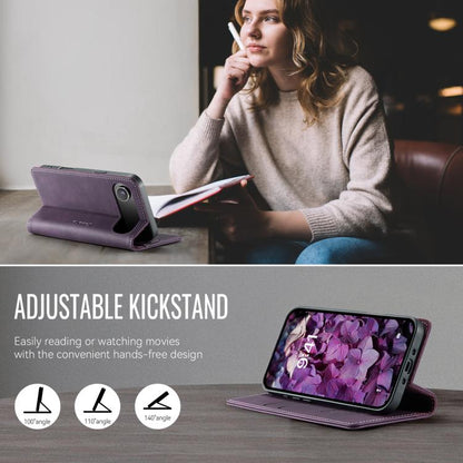 For iPhone Air CaseMe 033 Calf Leather Lining Microfibre RFID Blocking Phone Case(Purple) by CaseMe