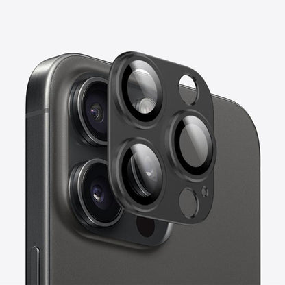 For iPhone 15 Pro Max Kalebol Armor Full-Coverage Metal Lens Ring Protector Film(Black) by Kalebol