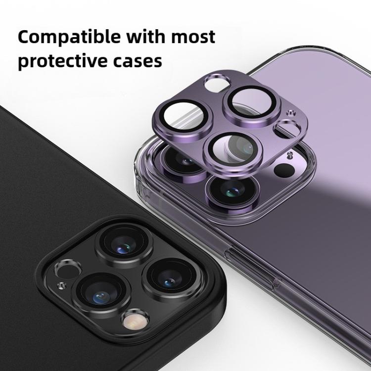 For iPhone 15 Pro Kalebol Armor Full-Coverage Metal Lens Ring Protector Film(Titanium) by Kalebol