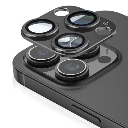For iPhone 16 Pro Kalebol Armor Full-Coverage Metal Lens Ring Protector Film(Black) by Kalebol