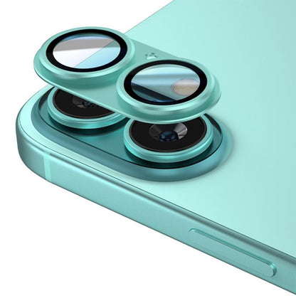 For iPhone 16 Kalebol Armor Full-Coverage Metal Lens Ring Protector Film(Dark Cyan) by Kalebol