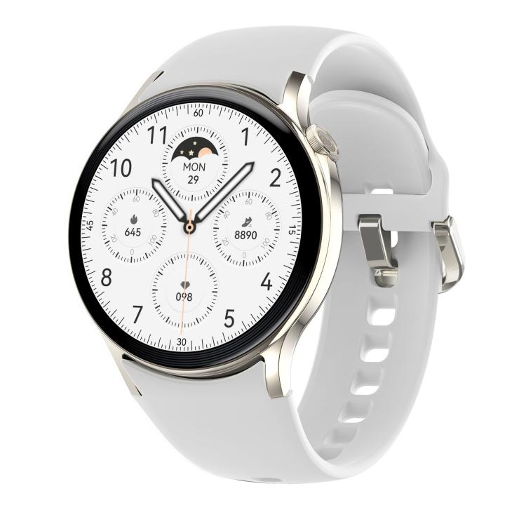 Sense 6 1.43 AMOLED Screen IP68 Waterproof Bluetooth Call Smartwatch Supports Health Monitoring(Starlight) by bashfashion