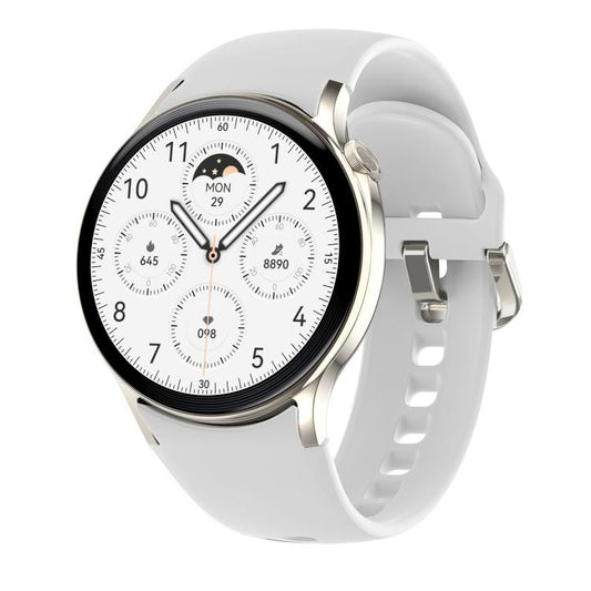 Sense 6 1.43 AMOLED Screen IP68 Waterproof Bluetooth Call Smartwatch Supports Health Monitoring(Starlight) by bashfashion