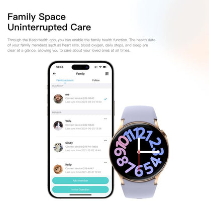 Sense 6 1.43 AMOLED Screen IP68 Waterproof Bluetooth Call Smartwatch Supports Health Monitoring(Pink) by bashfashion