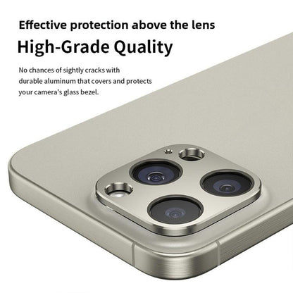 For iPhone 15 Pro Kalebol Metal Hollow Lens Protection Ring(Ink Gray) by Kalebol