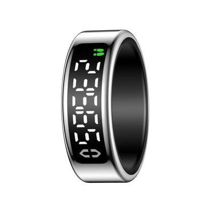 SY01 SIZE 8 Smart Ring, Support Heart Rate / Blood Oxygen / Sleep Monitoring / Multiple Sport Modes(Silver) by bashfashion