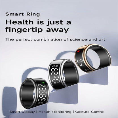 SY01 SIZE 8 Smart Ring, Support Heart Rate / Blood Oxygen / Sleep Monitoring / Multiple Sport Modes(Black) by bashfashion